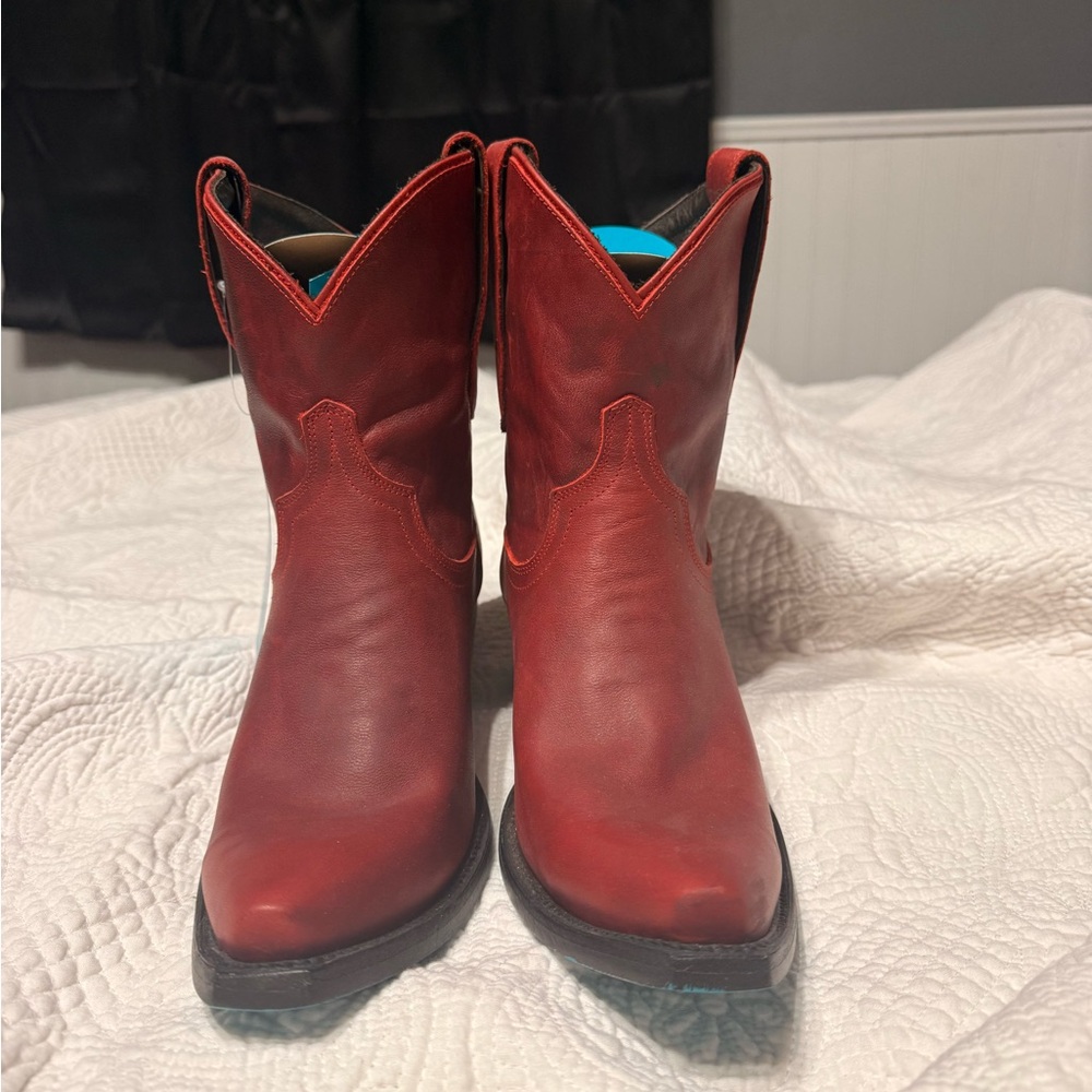 Lane red booties nwot